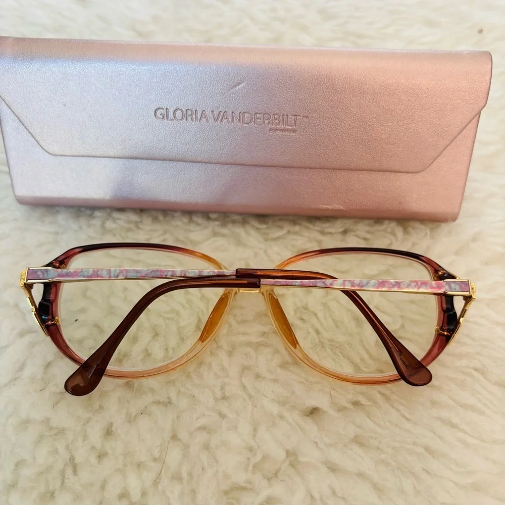 Gloria Vanderbilt Zyloware 265 Women's Multicolor Glasses Frame Only w/ case